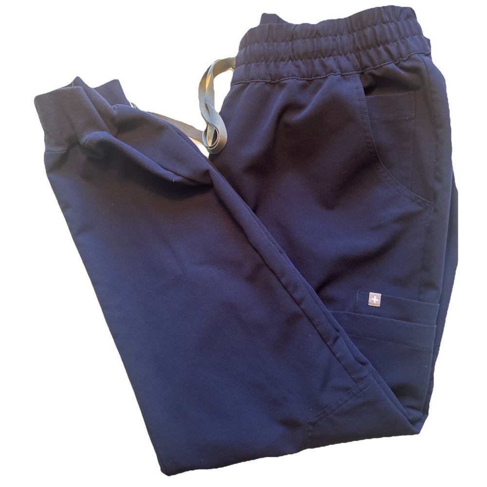 FIGS Pants Women's‎ Large Blue Scrubs Jogger Technical Uniform Drawstring
